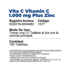 VITAMIN C 1000MG W ZINC